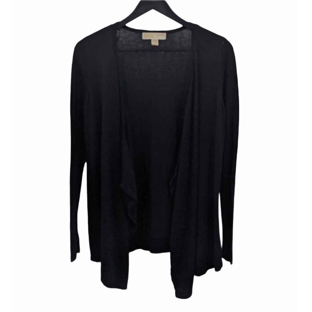 MICHAEL Michael Kors Black Open-Front Lightweight Cardigan